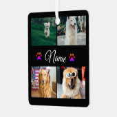 Einfache farbige Foto-Namenssammlung Ornament Aus Metall (Vorderseite links)