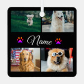 Einfache farbige Foto-Namenssammlung Ornament Aus Metall (Rückseite)