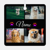 Einfache farbige Foto-Namenssammlung Ornament Aus Metall (Vorderseite)