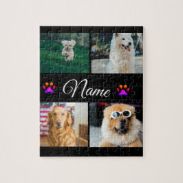 Einfache farbige Foto-Namenssammlung Puzzle