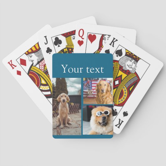 Einfache farbige Foto-Namenssammlung Spielkarten (Rückseite)