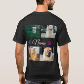 Einfache farbige Foto-Namenssammlung T-Shirt (Rückseite)