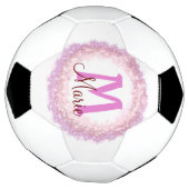 Einfache farbige Glitzer-Funkeln fügen Name Monogr Fußball (Gedreht)