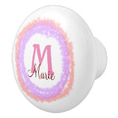 Einfache farbige Glitzer-Funkeln fügen Name Monogr Keramikknauf (Rechts)