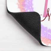 Einfache farbige Glitzer-Funkeln fügen Name Monogr Mousepad (Ecke)