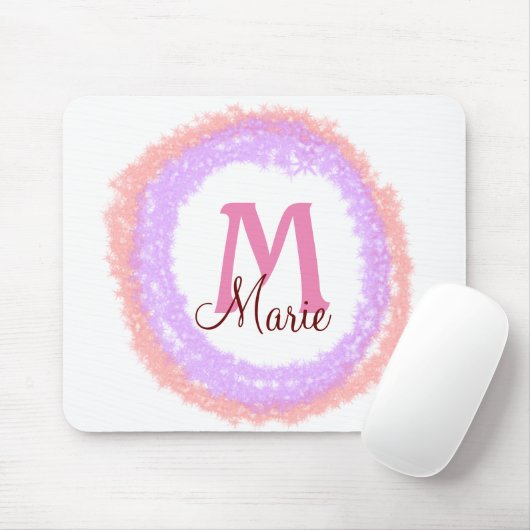 Einfache farbige Glitzer-Funkeln fügen Name Monogr Mousepad (Mit Mouse)
