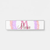 Einfache farbige Glitzer-Funkeln fügen Name Monogr Türschild (Vorderseite )