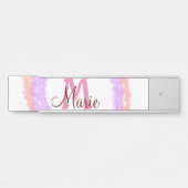 Einfache farbige Glitzer-Funkeln fügen Name Monogr Türschild (Vorderseite )