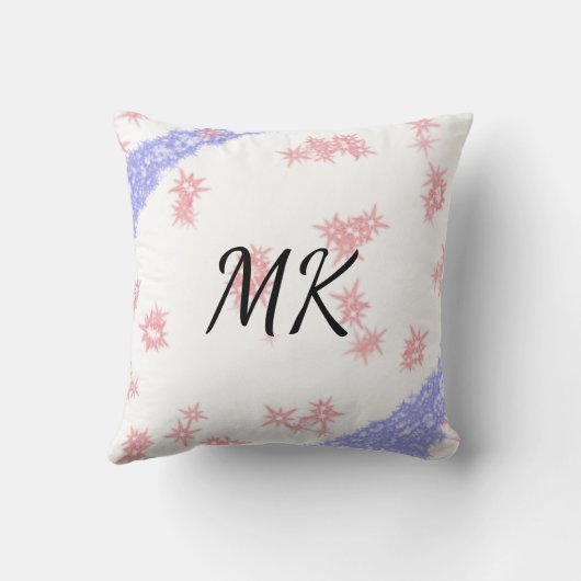 Einfache farbige Glitzer-Funkenmuster fügen Monogr Kissen (Rückseite)