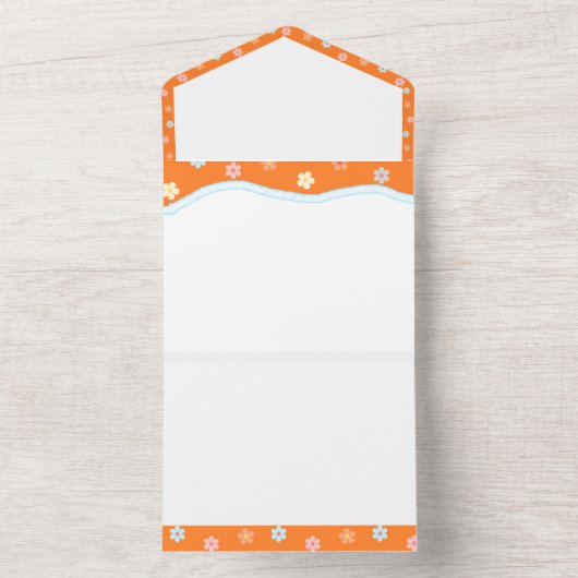 Einfache farbige Grenz-Designs für Einladungskarte All In One Einladung (Innen Boden)