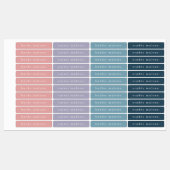 Einfache farbige Regenbogenkids Name Etiketten (Blatt)