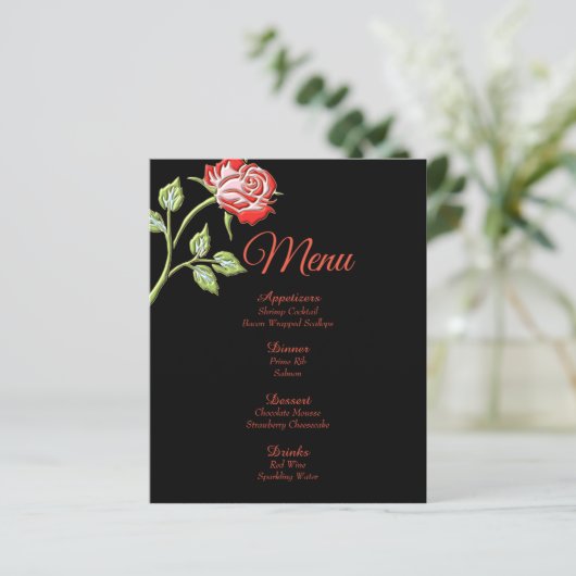 Einfache farbige Rose (Stehend Vorderseite)