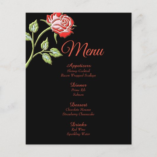 Einfache farbige Rose (Vorderseite)