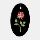 Einfache farbige Rose Keramik Ornament (Rechts)