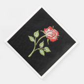 Einfache farbige Rose Serviette (Ecke)