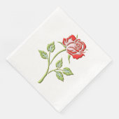 Einfache farbige Rose Serviette (Ecke)