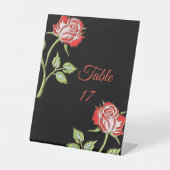 Einfache farbige Rose Sockelschild (Vorderseite)