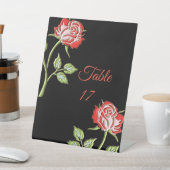 Einfache farbige Rose Sockelschild (In SItu)