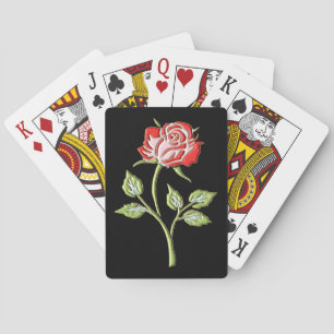 Einfache farbige Rose Spielkarten