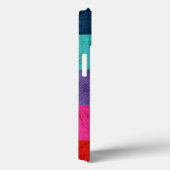 Einfache farbige Streifen Muster Textur Monogramm Case-Mate iPhone Hülle (Rückseite / Rechts)