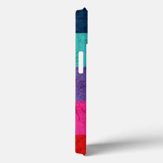 Einfache farbige Streifen Muster Textur Monogramm Case-Mate iPhone Hülle (Rückseite / Rechts)