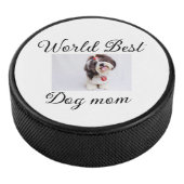 Einfache farbige Tiere geben Foto Hund Mama-Gesche Eishockey Puck (3/4)