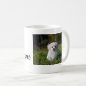 Einfache farbige Tiere geben Foto Hund Mama-Gesche Kaffeetasse (VorderseiteRechts)