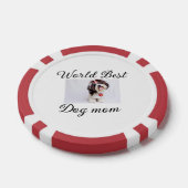 Einfache farbige Tiere geben Foto Hund Mama-Gesche Pokerchips (Einzeln)