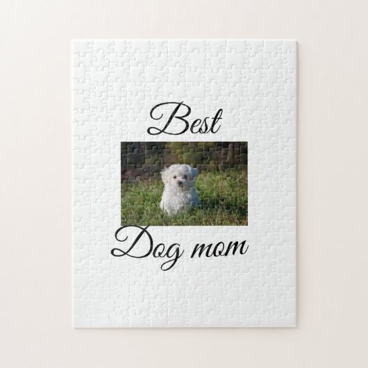 Einfache farbige Tiere geben Foto Hund Mama-Gesche Puzzle (Vertikal)