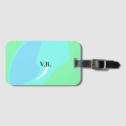 Einfache farbige Wasserfarbenkreis handgefertigt Gepäckanhänger (Vorderseite (Horizontal))