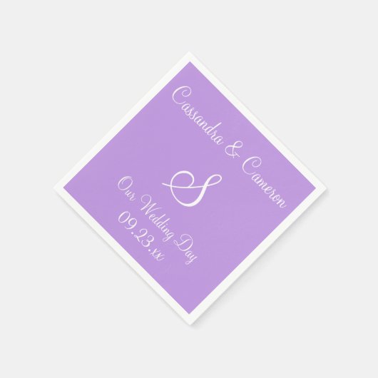 Einfache Farbkoordination für Monogram-Bright-Lave Serviette (Ecke)