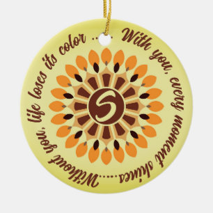 EINFACHE FARBMODERNE GIFT DAUGHTER SISTER MAMA L KERAMIK ORNAMENT