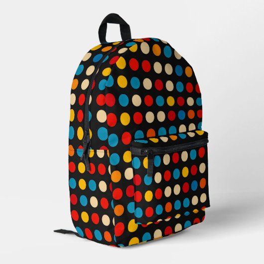 Einfache Farbpunkte Bedruckter Rucksack (Rückseitige Ecke links)