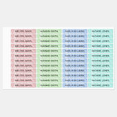 Einfache Farbrauschzeichen für Musternamen Etiketten (Blatt)