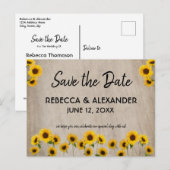 Einfache Farbsonne Save the Date Postkarte (Vorne/Hinten)