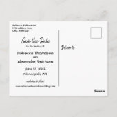 Einfache Farbsonne Save the Date Postkarte (Rückseite)