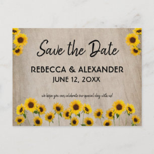 Einfache Farbsonne Save the Date Postkarte