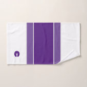 Einfache Farbtöne des Lila monogramm-Set Badhandtuch Set (Handtuch)