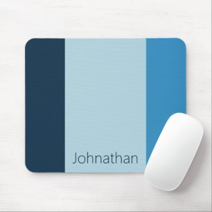 Einfache Farbtöne für blaue vertikale Streifen Mousepad