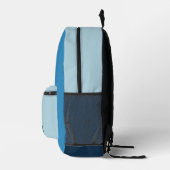 Einfache Farbtöne für die blaue vertikale Streifen Bedruckter Rucksack (Rechts)