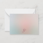 Einfache Farbvorlage für die Kalligraphie Monogram Mitteilungskarte (Rückseite)