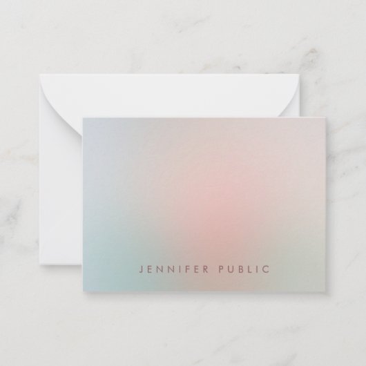 Einfache Farbvorlage für die Kalligraphie Monogram Mitteilungskarte (Vorderseite)