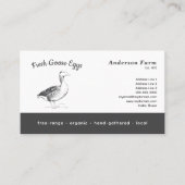 Einfache Farm Frische Gänseeier Visitenkarte (Vorderseite)