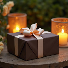 Einfache Fawn-Beige D2AFA1 Satinband