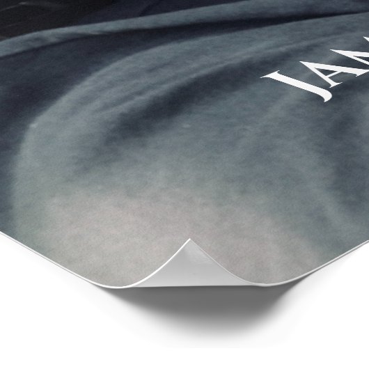 Einfache Feier des Lebens mit Foto Keepake Poster (Ecke)