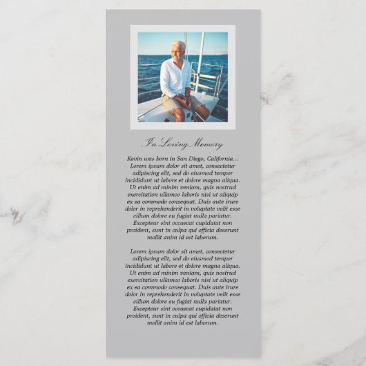 Einfache Feier des Programms "Leben" Programm (Rückseite)