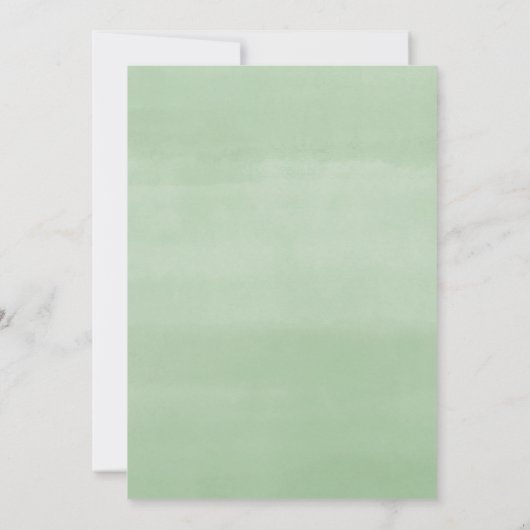 Einfache Feier grün Rot goldene Grüne Einladung (Rückseite)