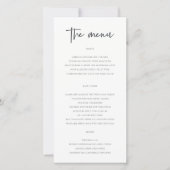 Einfache Feier mit US Calligraphy Menu Card Dankeskarte (Vorderseite)