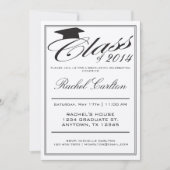 Einfache Feier zum Abschluss Einladung (Vorderseite)