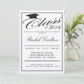 Einfache Feier zum Abschluss Einladung (Stehend Vorderseite)